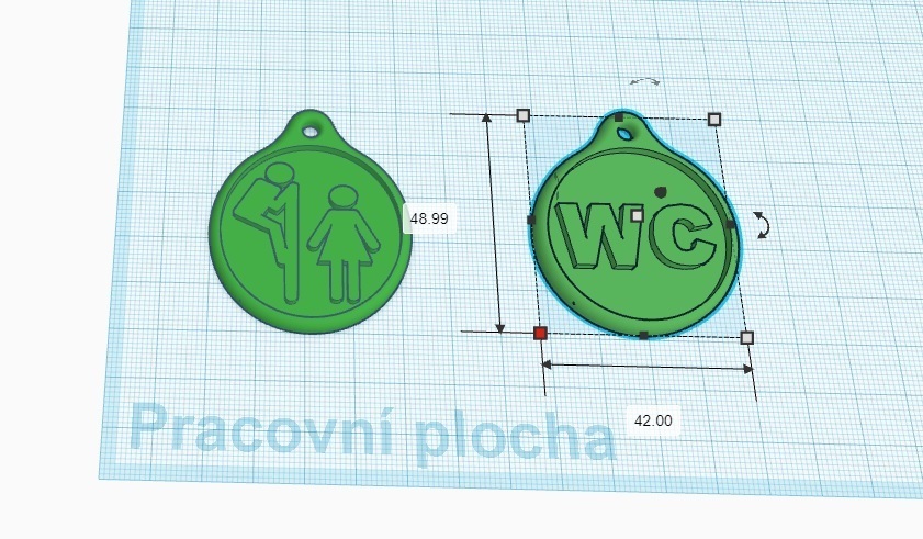 3D file Keychain WC V1 - Klíčenka WC 🗝️ ・3D printer model to download・Cults
