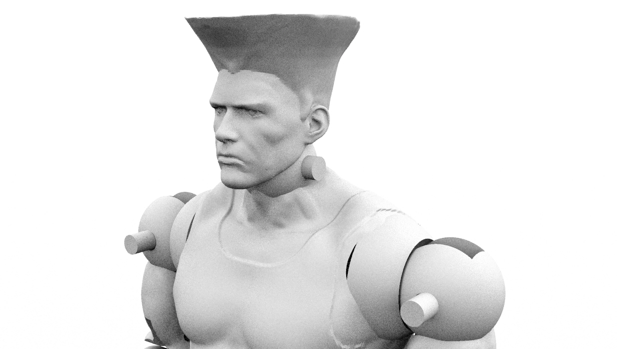 🎲 Guile Street Fighter action figure articulated・ 3D File for ・Cults, image size:1235x700