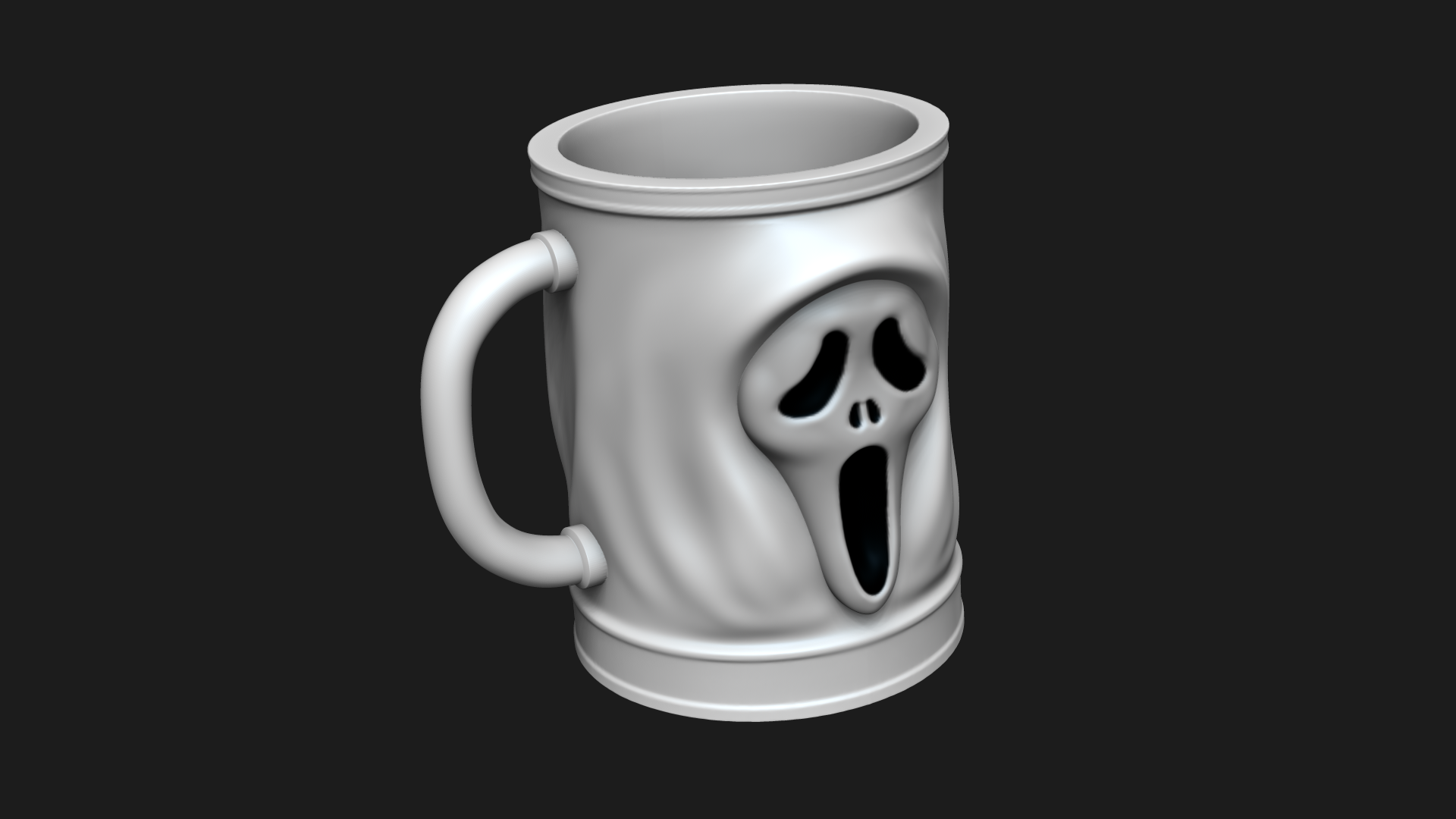 Ghostface - Funny Double Face Scream MUG STL STL File for Cults