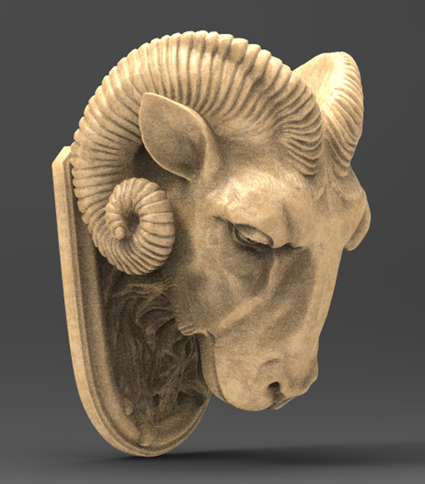 Archivo 3D gratis Modelo 3D tallado de carnero 🗿 ・Plan de impresión en ...