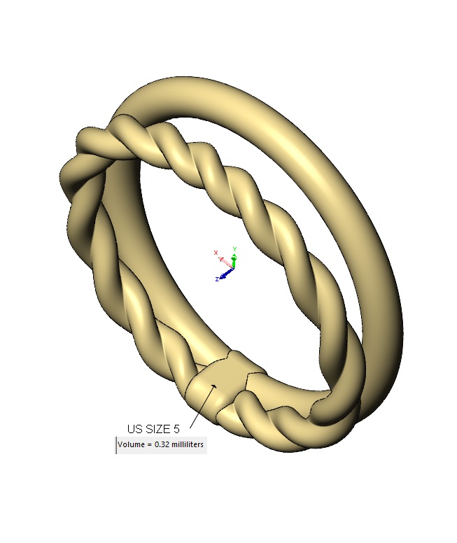 Stl Rope Wire Файл STL Rope and wire stacker band US sizes 5to10 3D print model 💍 ...