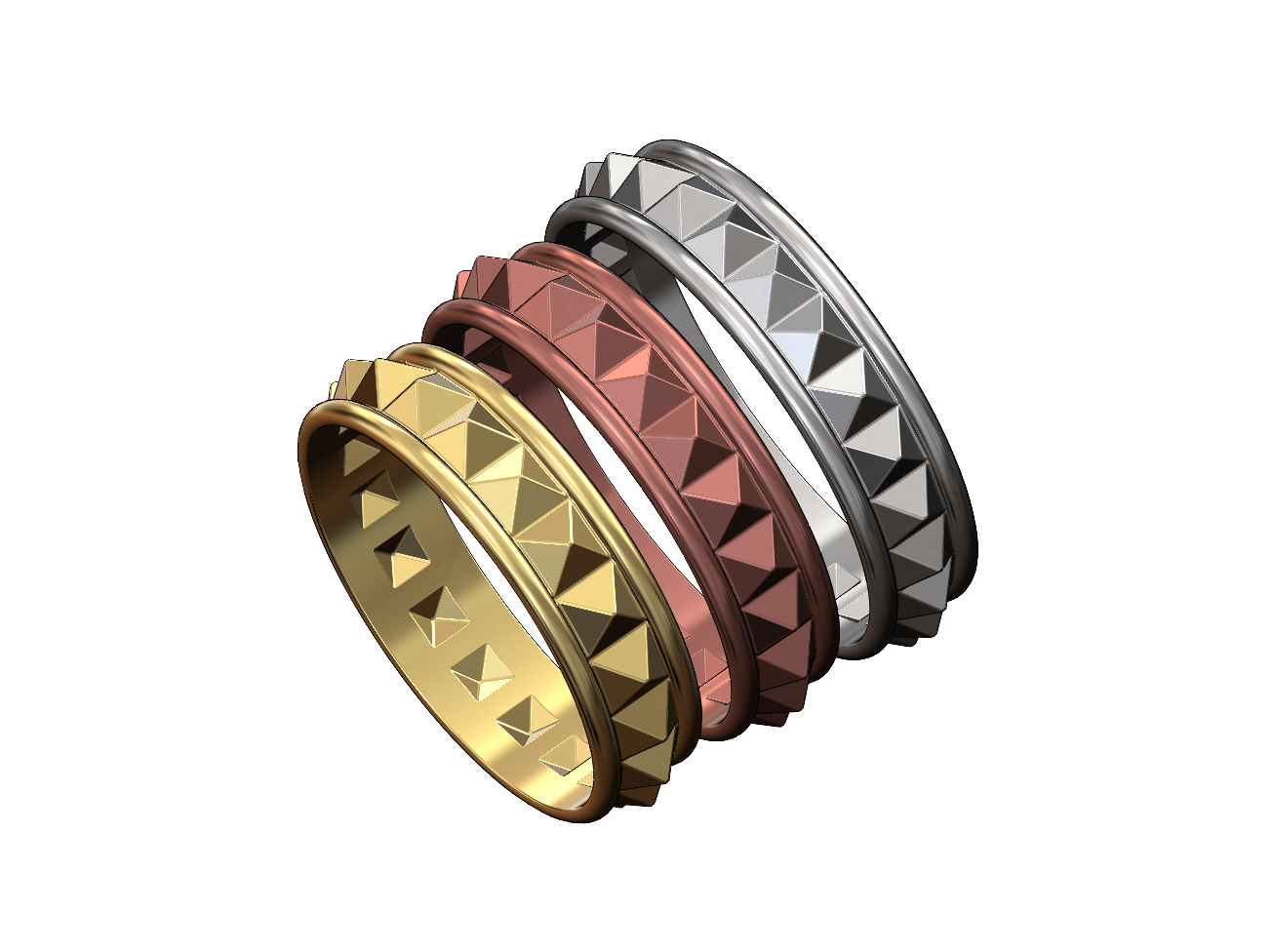 STL file Pyramid motif band 3D print model 💍 (3MF and STEP)・3D ...