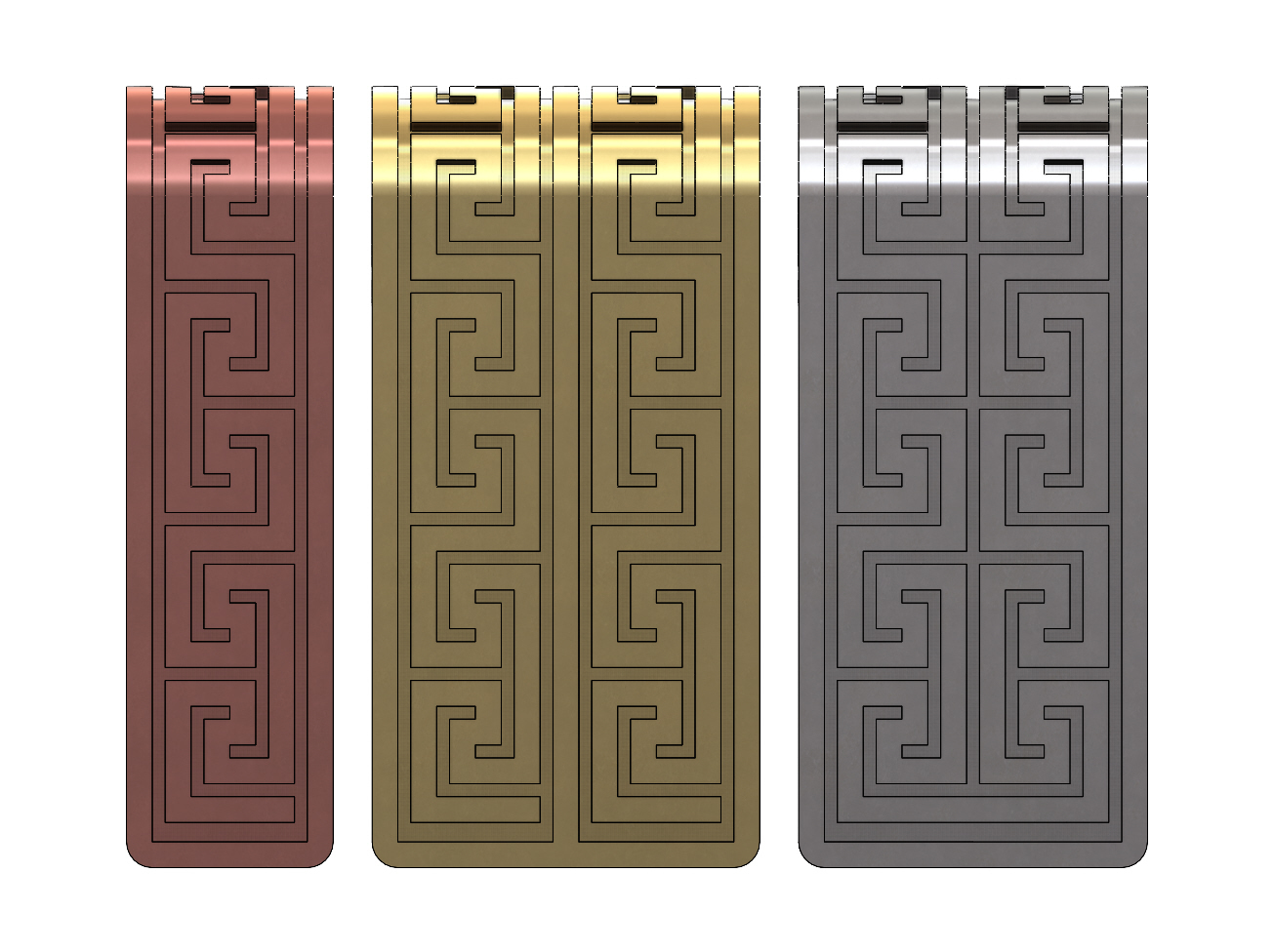🏛️ Greek key motif pendant 3D print model・ STL File for ・Cults