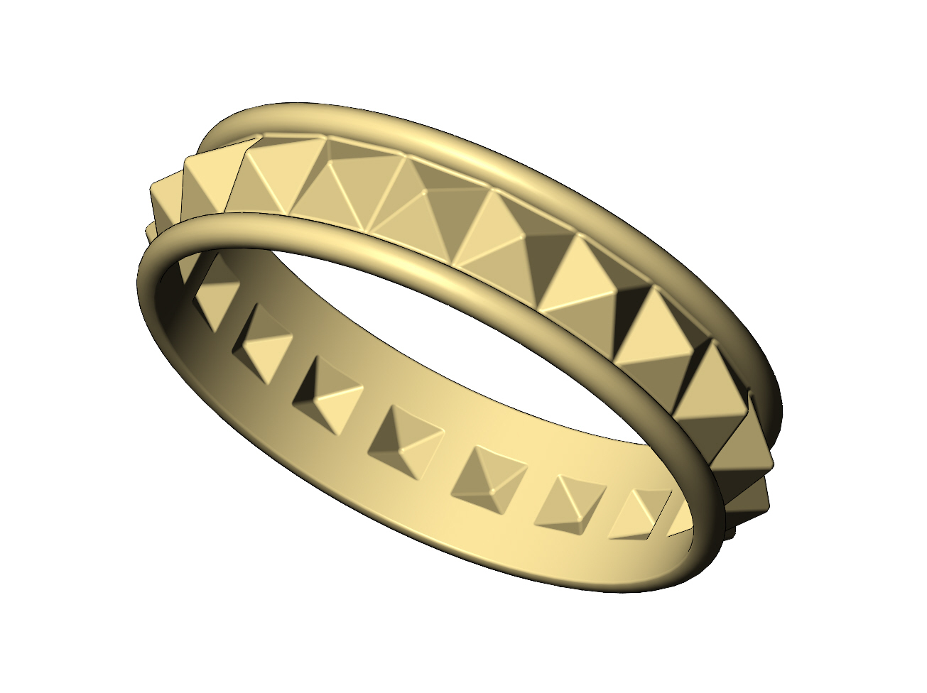 STL file Pyramid motif band 3D print model 💍 (3MF and STEP)・3D ...