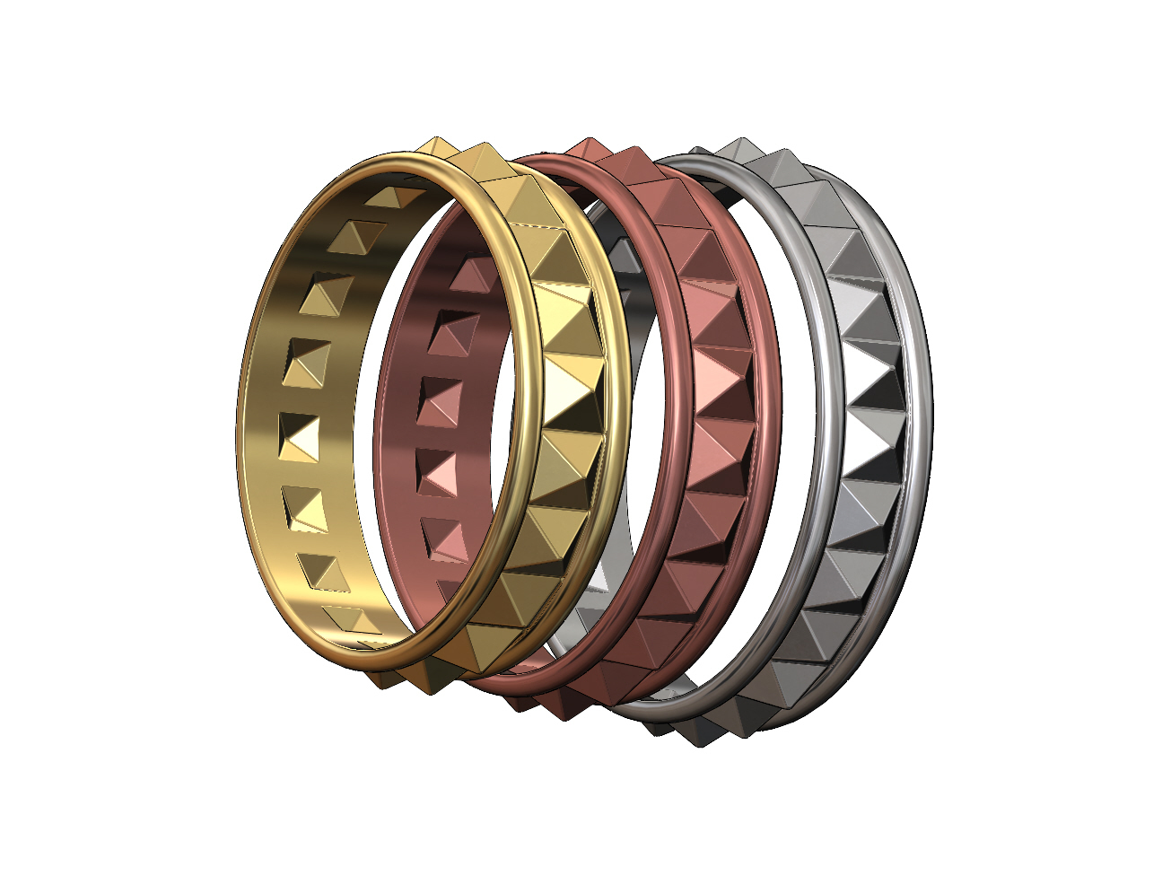 STL file Pyramid motif band 3D print model 💍 (3MF and STEP)・3D ...