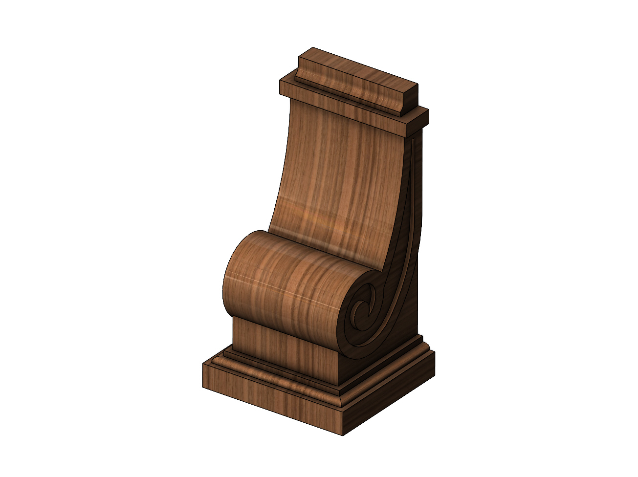 📜 Modèle d'impression 3D de Corbel à défilement simple・Fichier STL pour  ・Cults, image size:1305x976