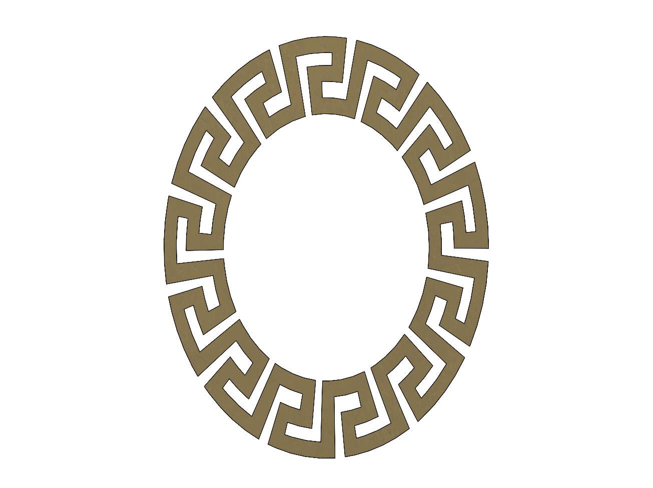 STL file Elliptical Meandre Greek key pattern 3D print model 🏛️ (DXF ...