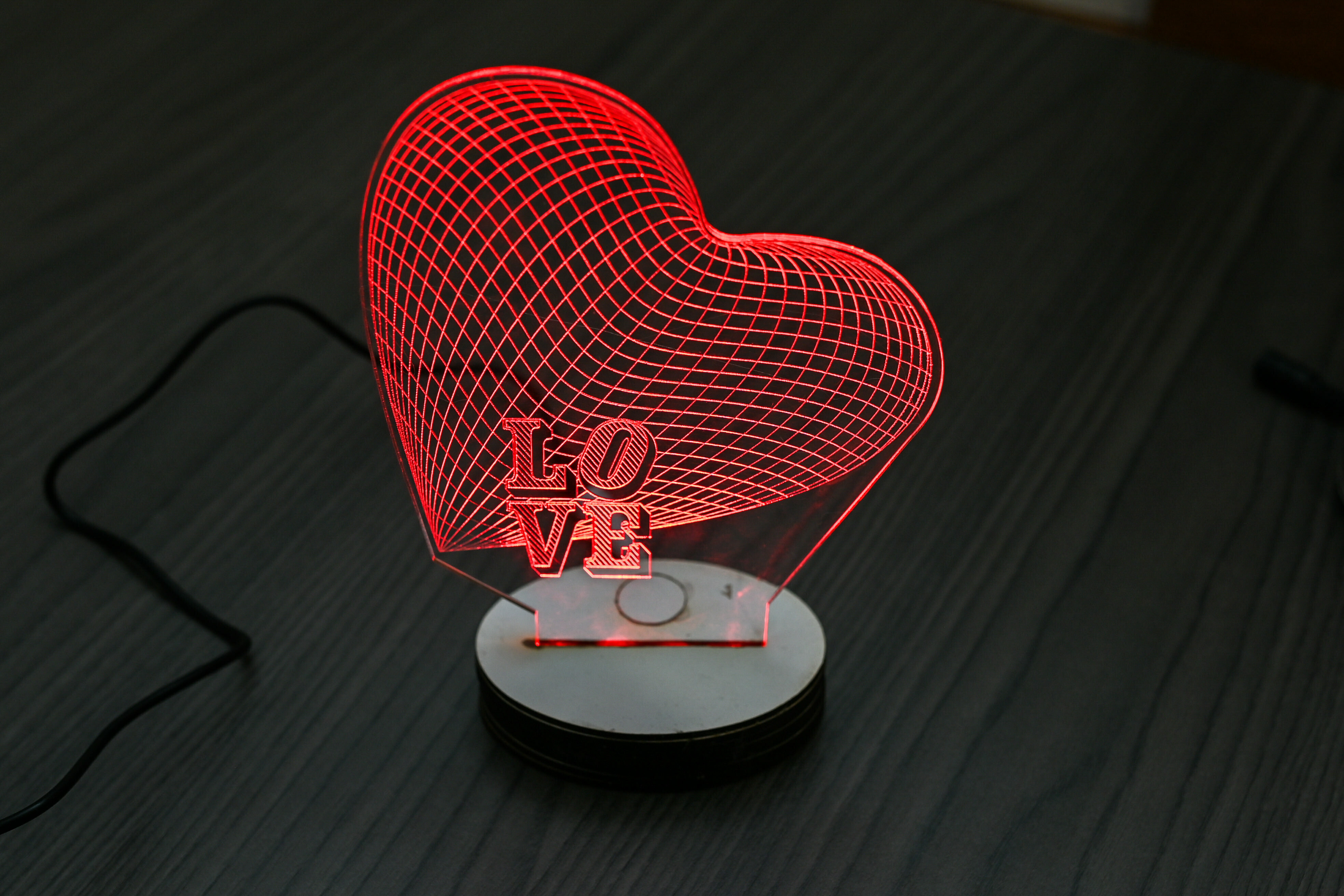 Archivo SVG Lámpara de corazón, lámpara de led, lámpara romántica ...
