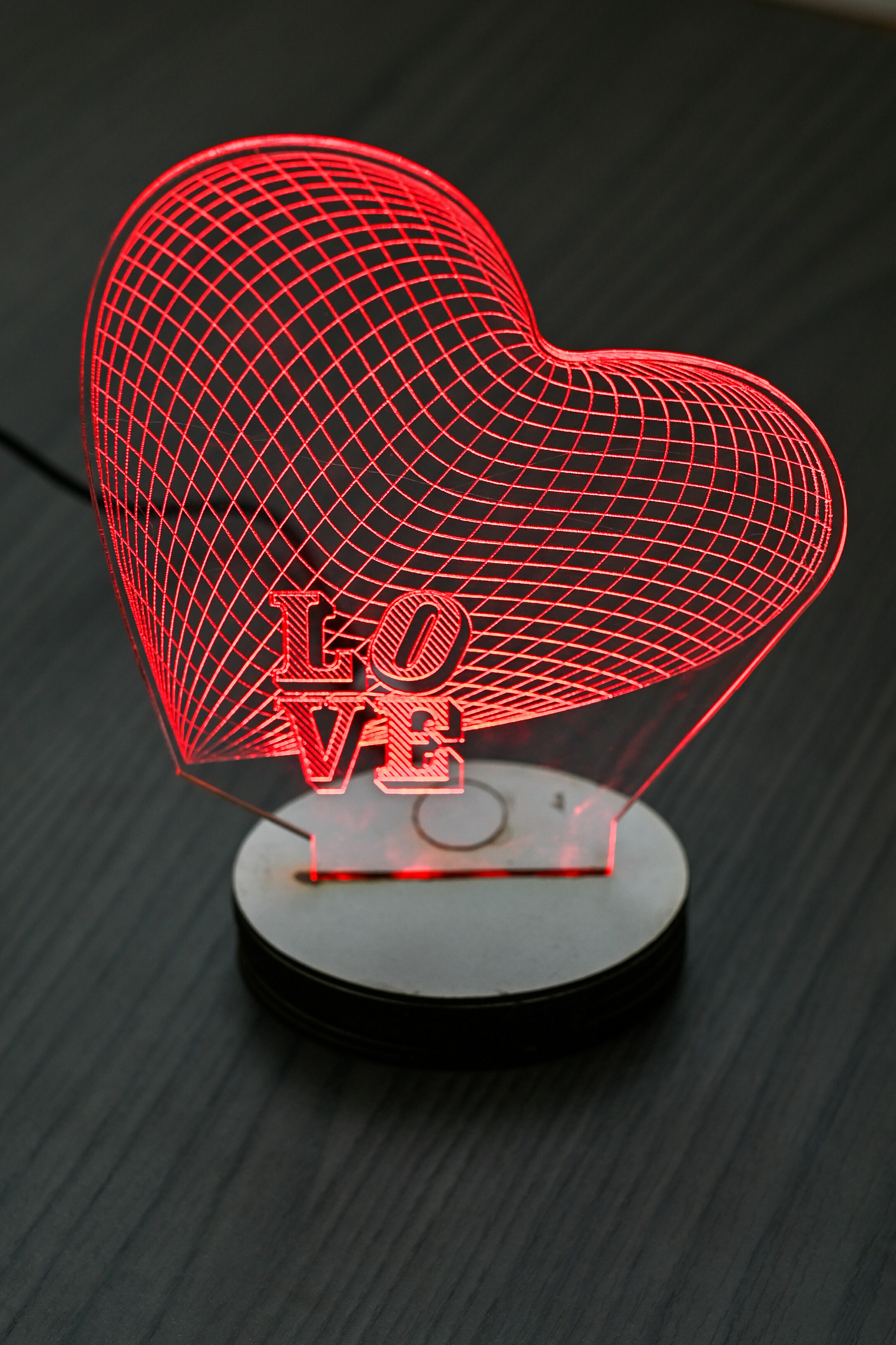Archivo SVG Lámpara de corazón, lámpara de led, lámpara romántica ...