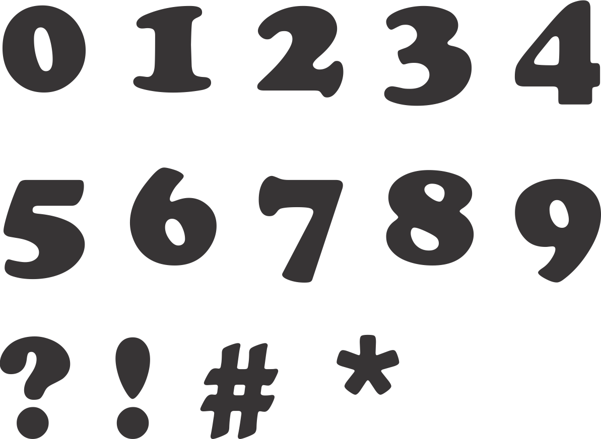 🍰 库珀黑色4 厘米数字剪・文件用于3D ・Cults