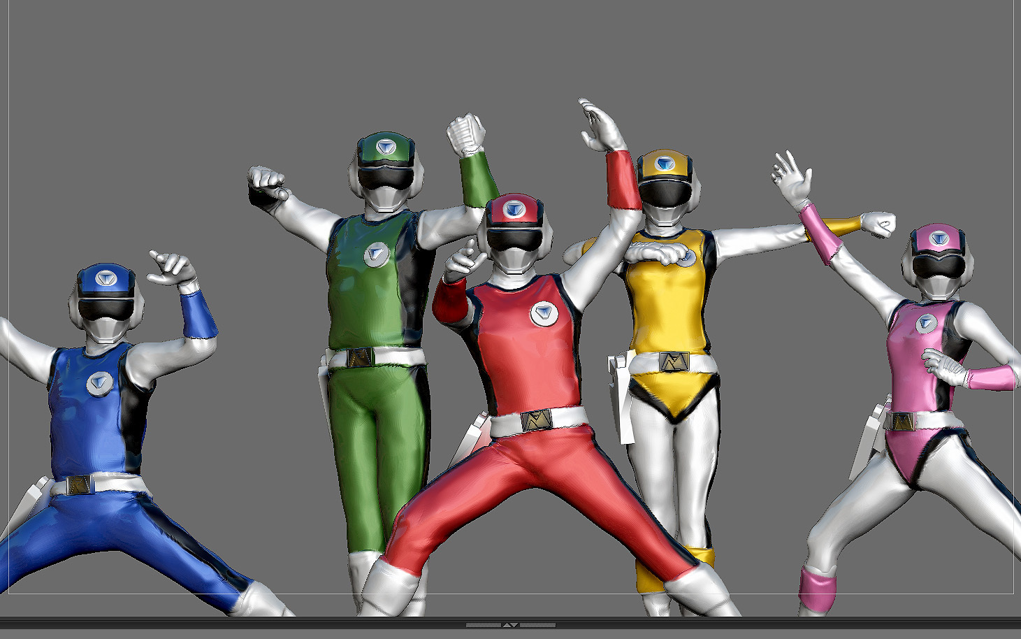 👾 FLASHMAN STATUE Choushinsei FLASHMAN TV SHOW・ STL File for ・Cults