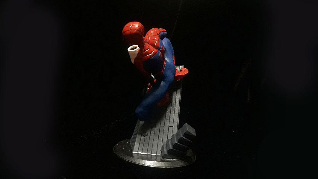 STL file SPIDERMAN INTO THE SPIDERVERSE PETER B PARKER STATUE 🦸‍♂️ ...
