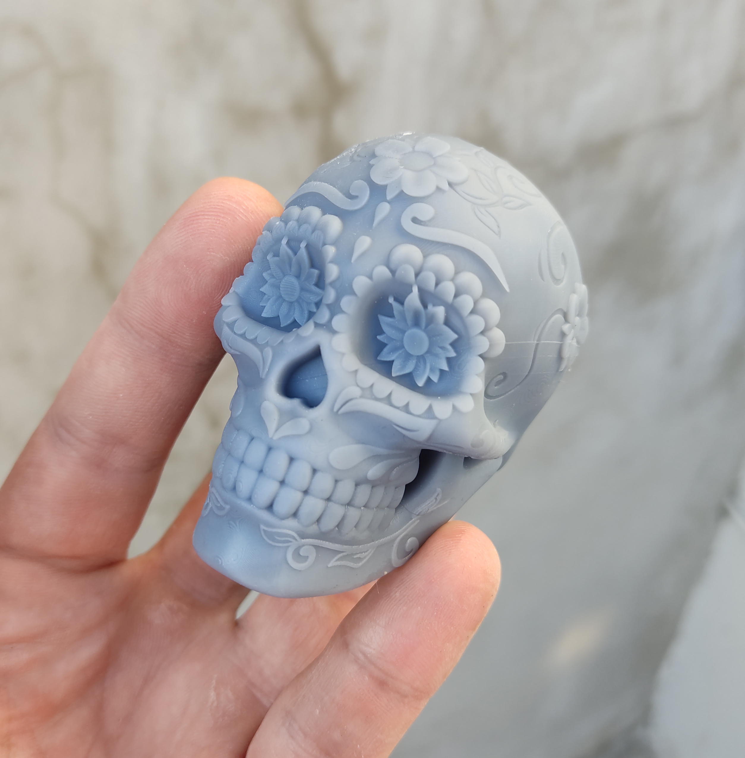 💀 Commercial License Mexican Sugar Skull 3D model・ STL
