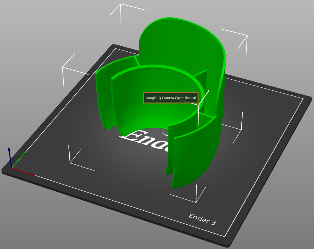 🪺 Google Nest Cam IQ Outdoor cover, security camera sun cap・ STL