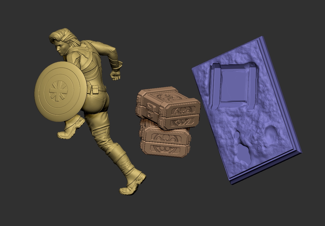 STL file Captain Carter Statue 🦸 (OBJ)・3D print object to download・Cults