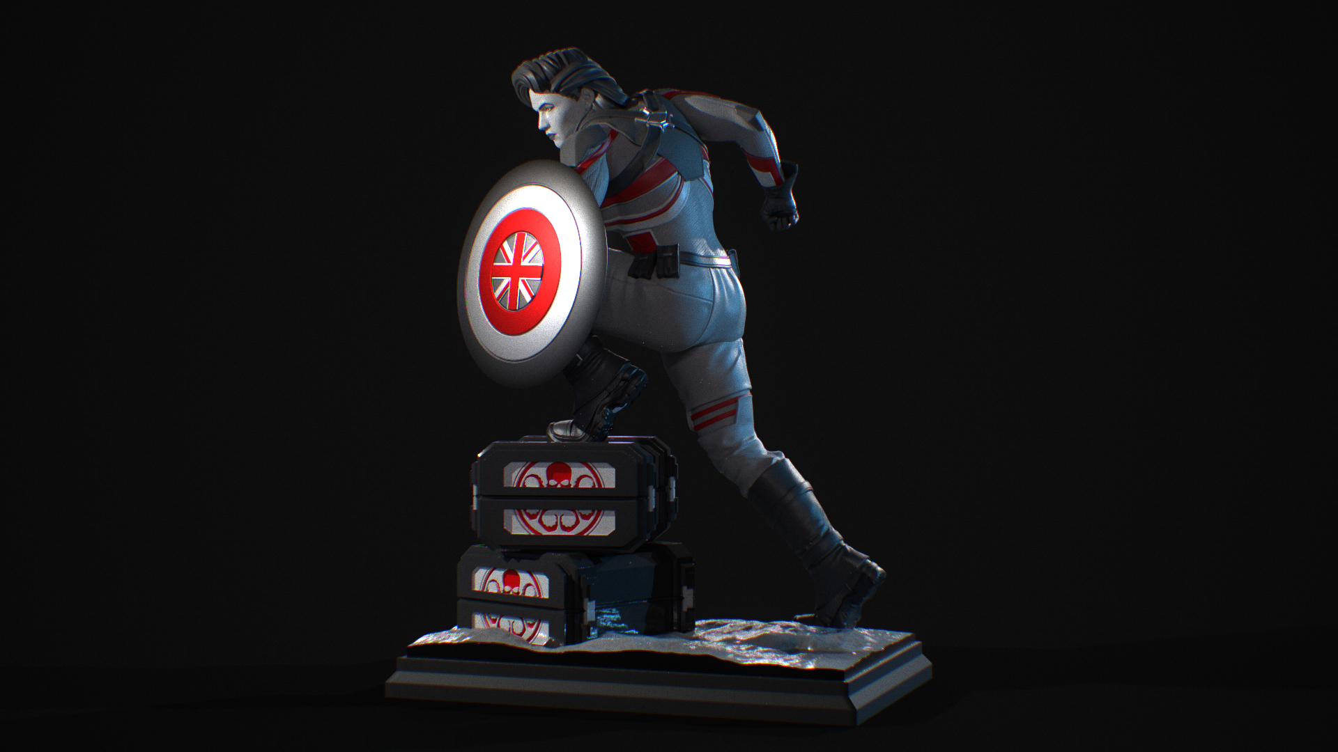 STL file Captain Carter Statue 🦸 (OBJ)・3D print object to download・Cults