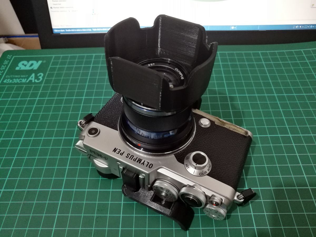 📷 Reversible Lens Hood for Olympus M.Zuiko 45mm F/1.8 Lens・ STL