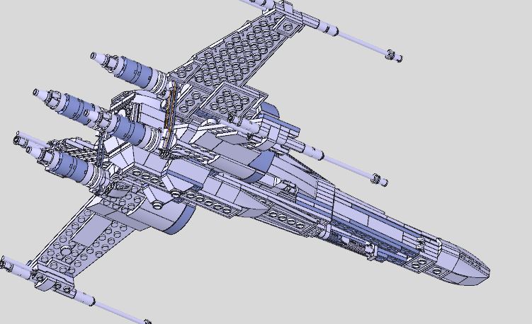 STL file Lego star wars X-wing fighter ⭐ ・Design to download and 3D ...