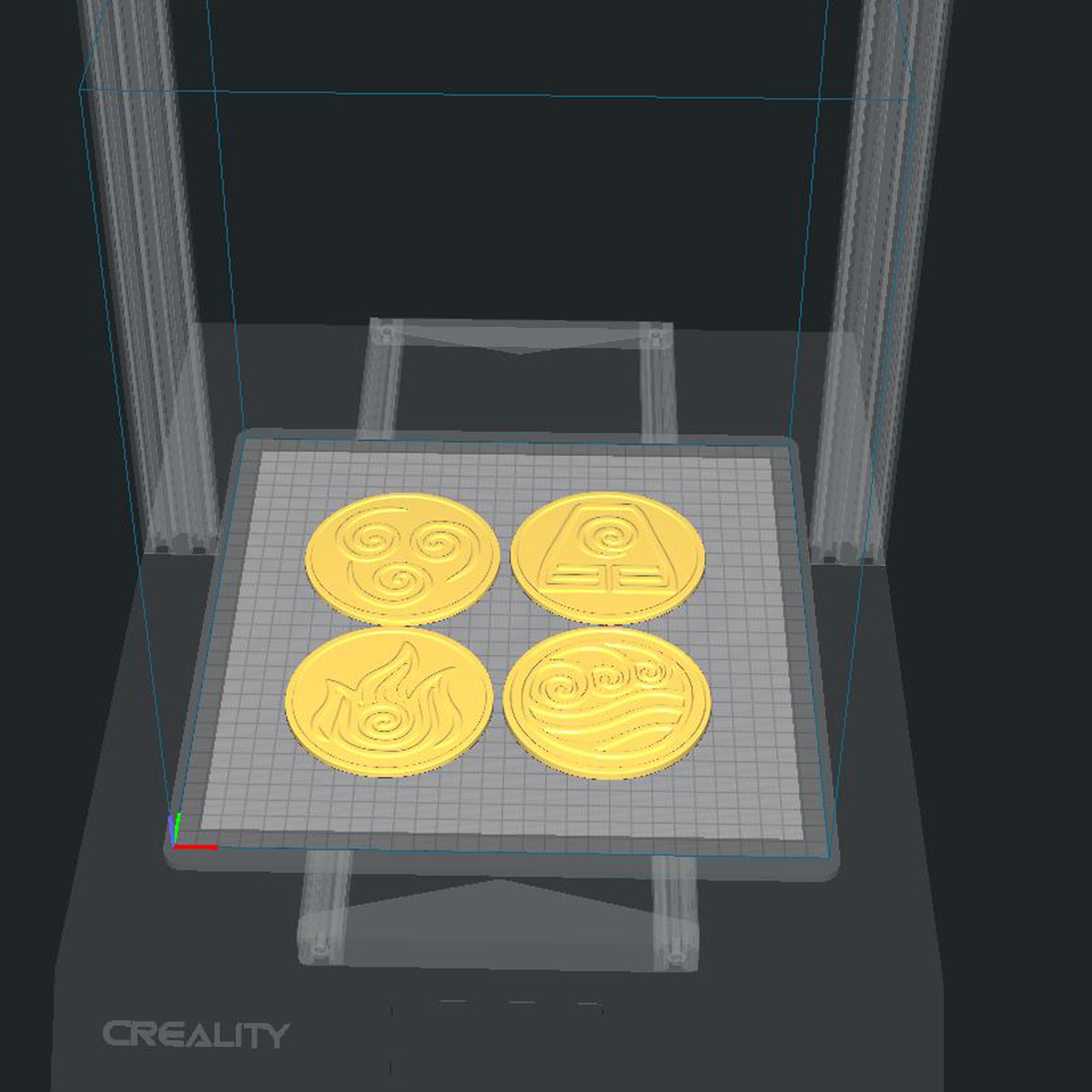 STL file Coasters Set: Elements 🔥 ・3D print object to download・Cults