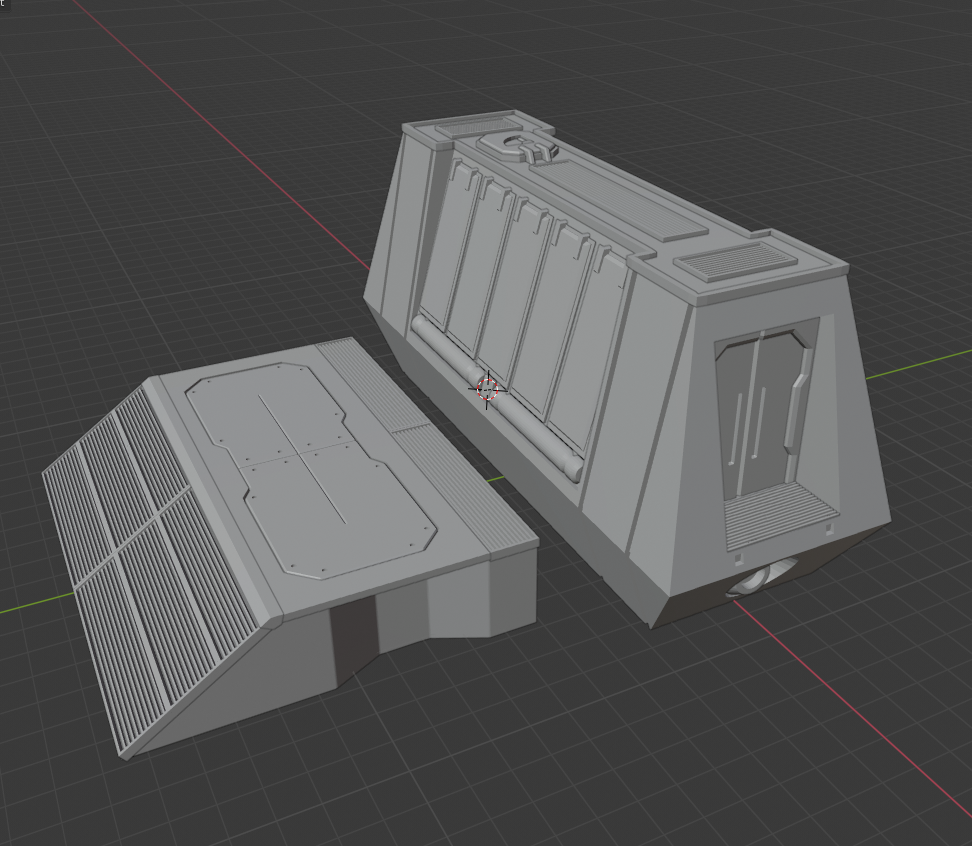 Sci-Fi Miniature Terrain - Industrial Cargo Ramp・Free STL File for ・Cults