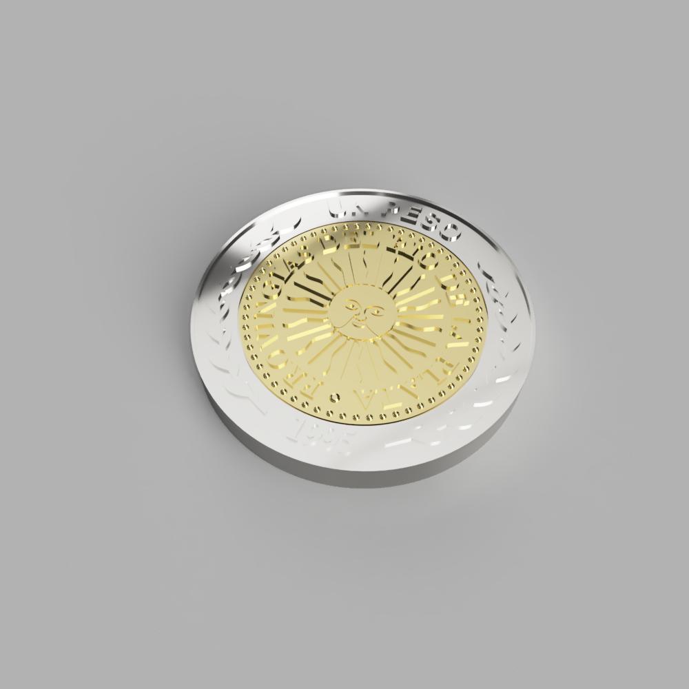 💱 阿根廷1 美元硬币・文件用于STL ・Cults