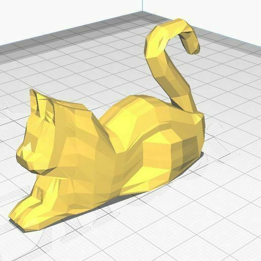 STL file LOW POLY SITTING CAT MONEY BOX 🐱 ・3D printing model to ...