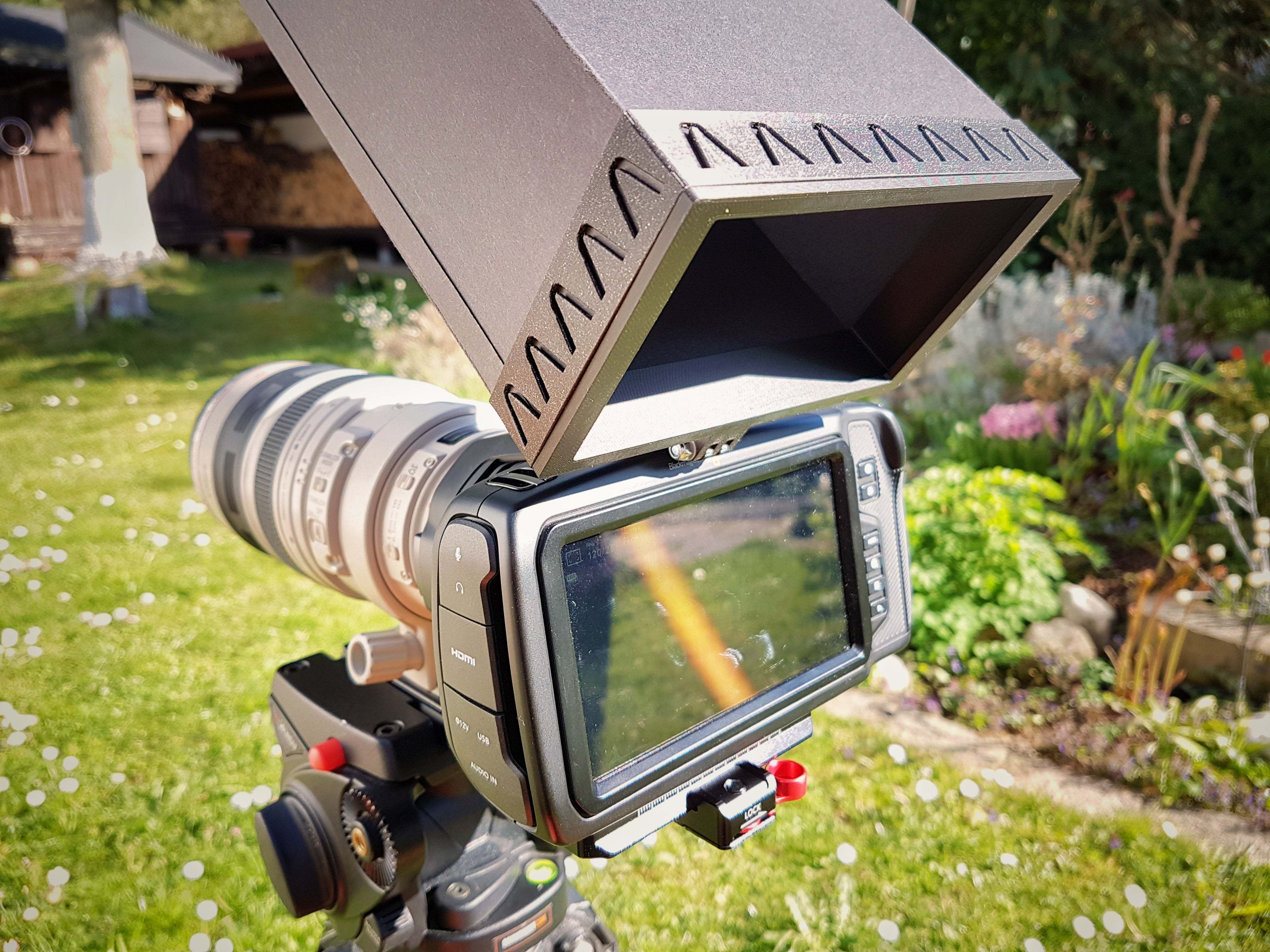 ☀️ BMPCC 4K 6K Sun Hood Viewfinder Adapter・Free STL File for 3D