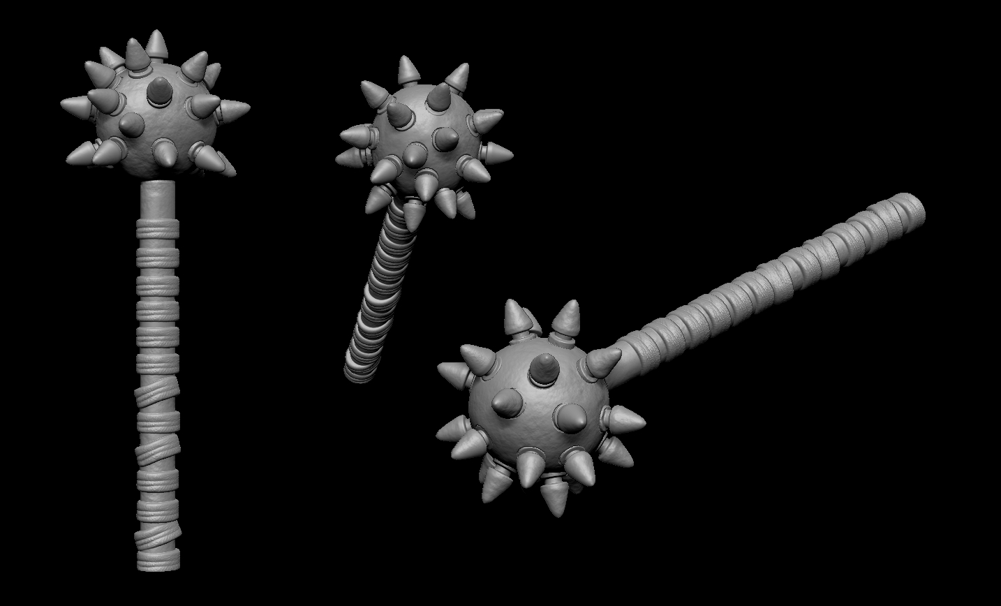 STL file Medieval Weapons Mace pack 🔫・3D printable model to download・Cults