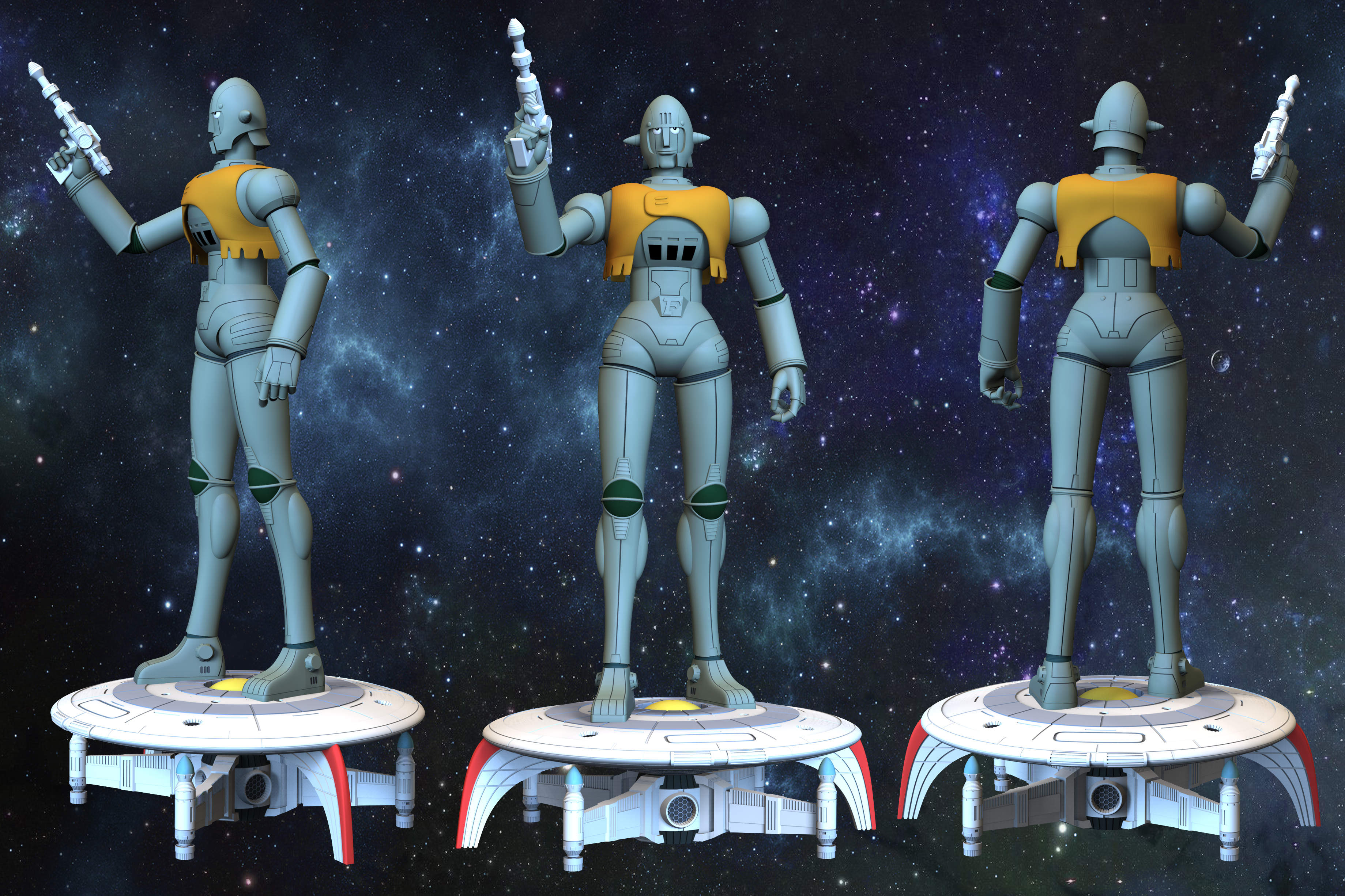 High Dream HL Pro 16 inch Captain Future - Grag Figure A Legion of Heroes Series