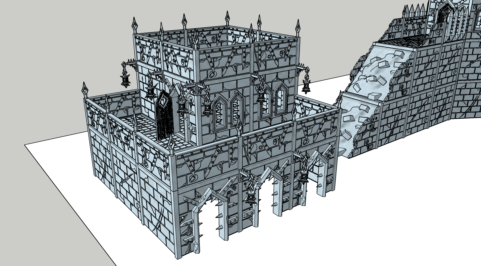 Modular Building Ruins ⚔ Chaotic Ruins Modular Terrain Kit・ 3D File for ・Cults