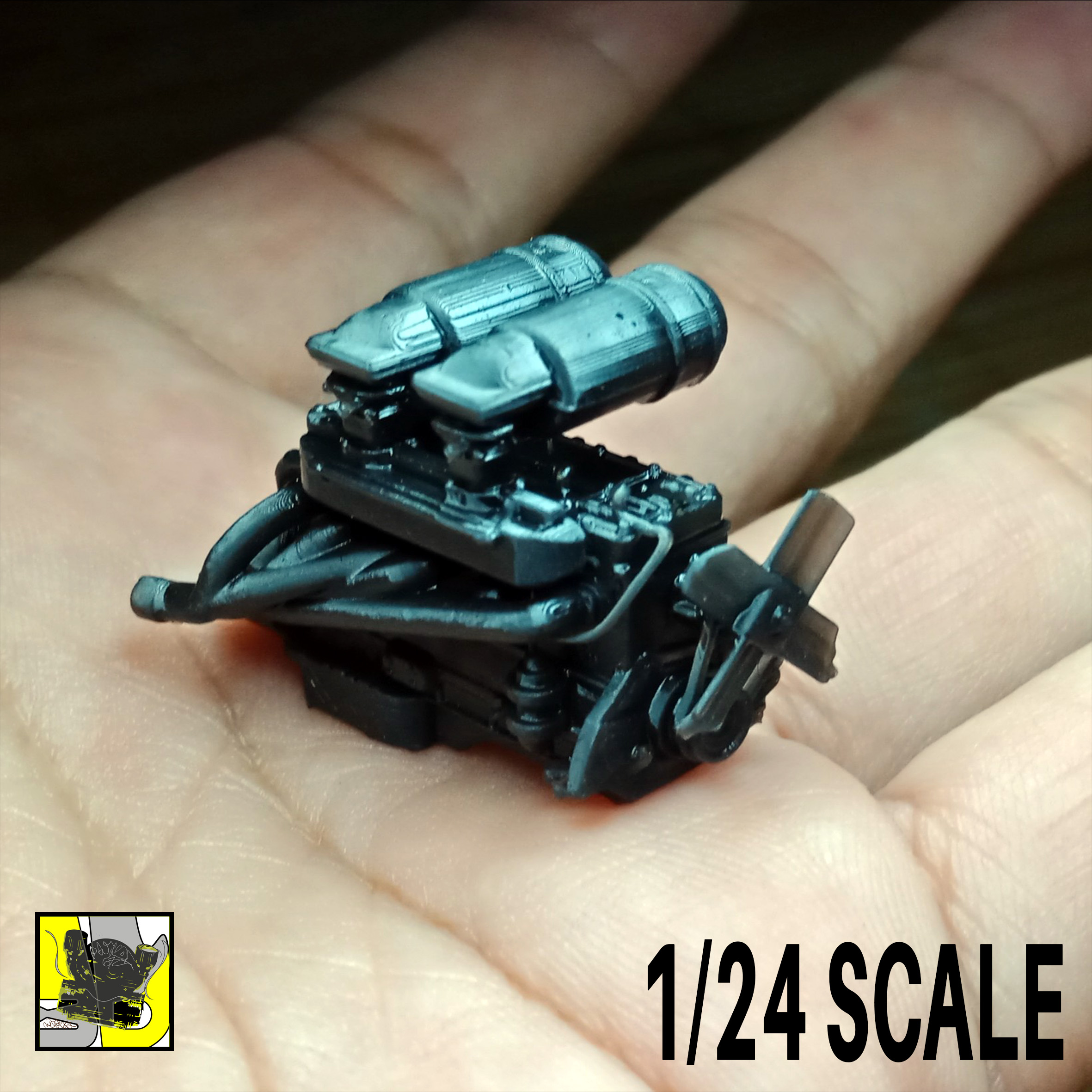 🚗 1/24 Scale Engine 6 Inlines Twin H Power Hudson Hornet・ STL File for ...
