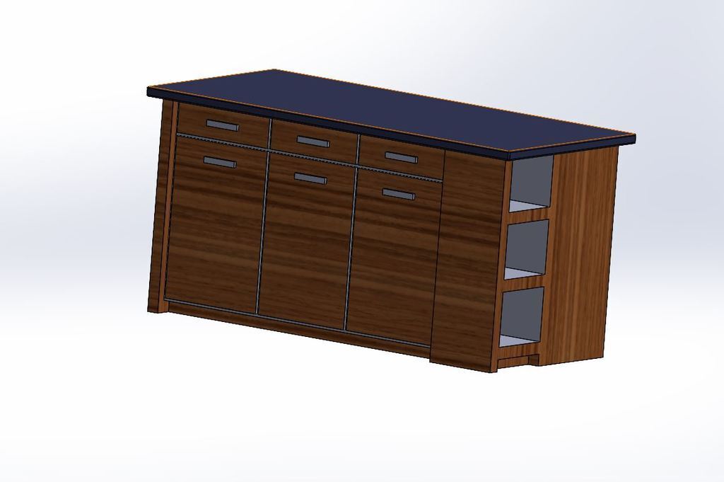 Isla De Cocina Miniatura Odoria 1:12, Mesa De Bar De Madera Marrón Con Estantería