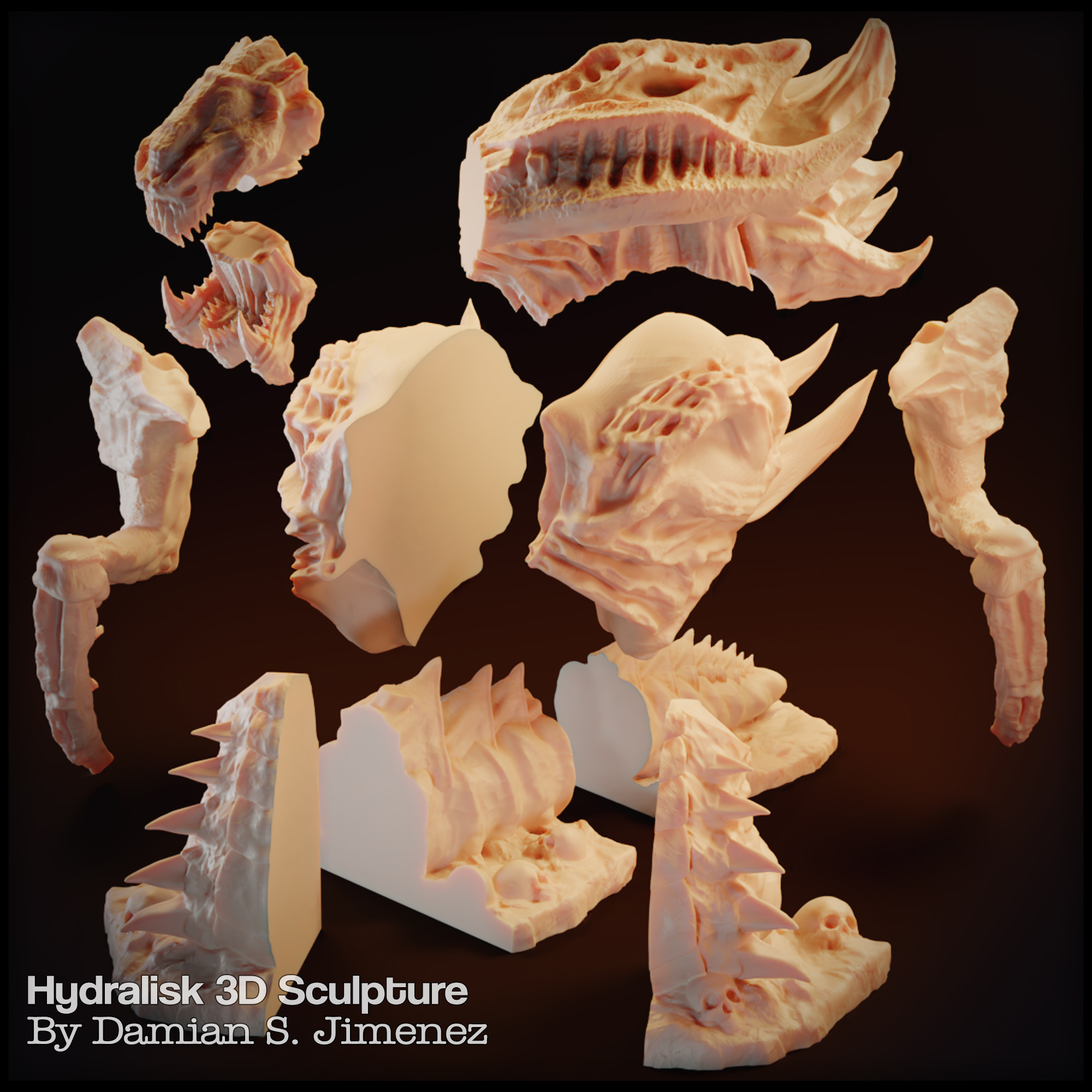 🗿 Hydralisk Zerg Starcraft - Hydralisk 3D Printing STL・ STL File for ・Cults
