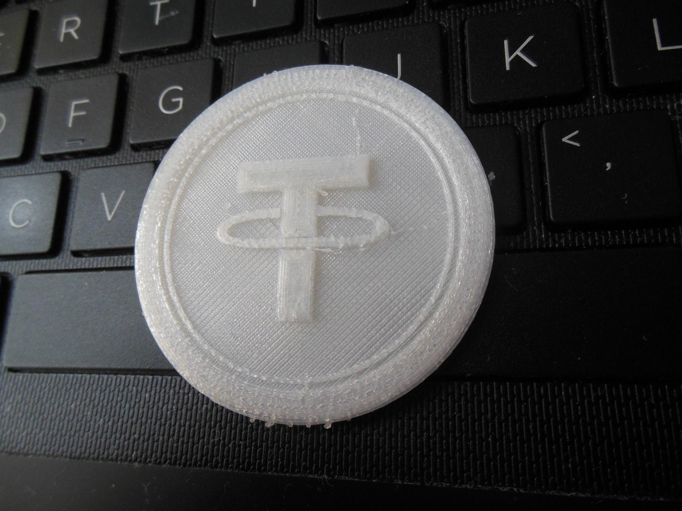 🪙 Tether USDT Pièce de crypto-monnaie imprimable en 3D・Fichier STL pour  ・Cults