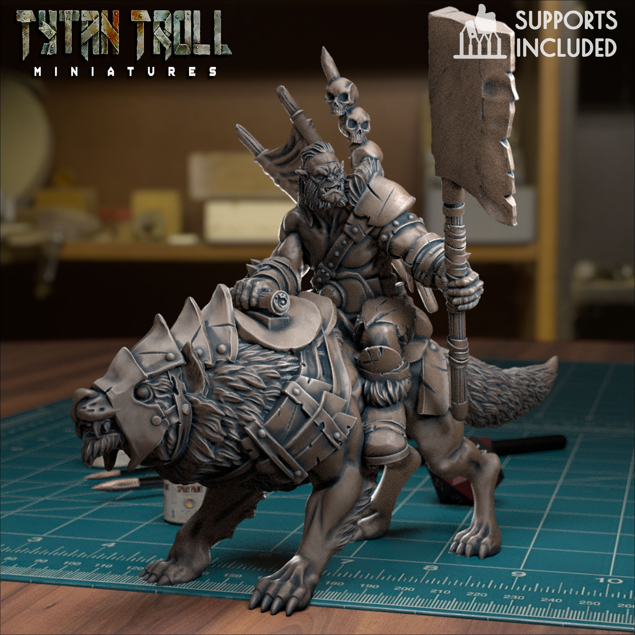 Archivo STL Orc Rider - [Pre-apoyado] 🎲・Design para impresora 3D para ...