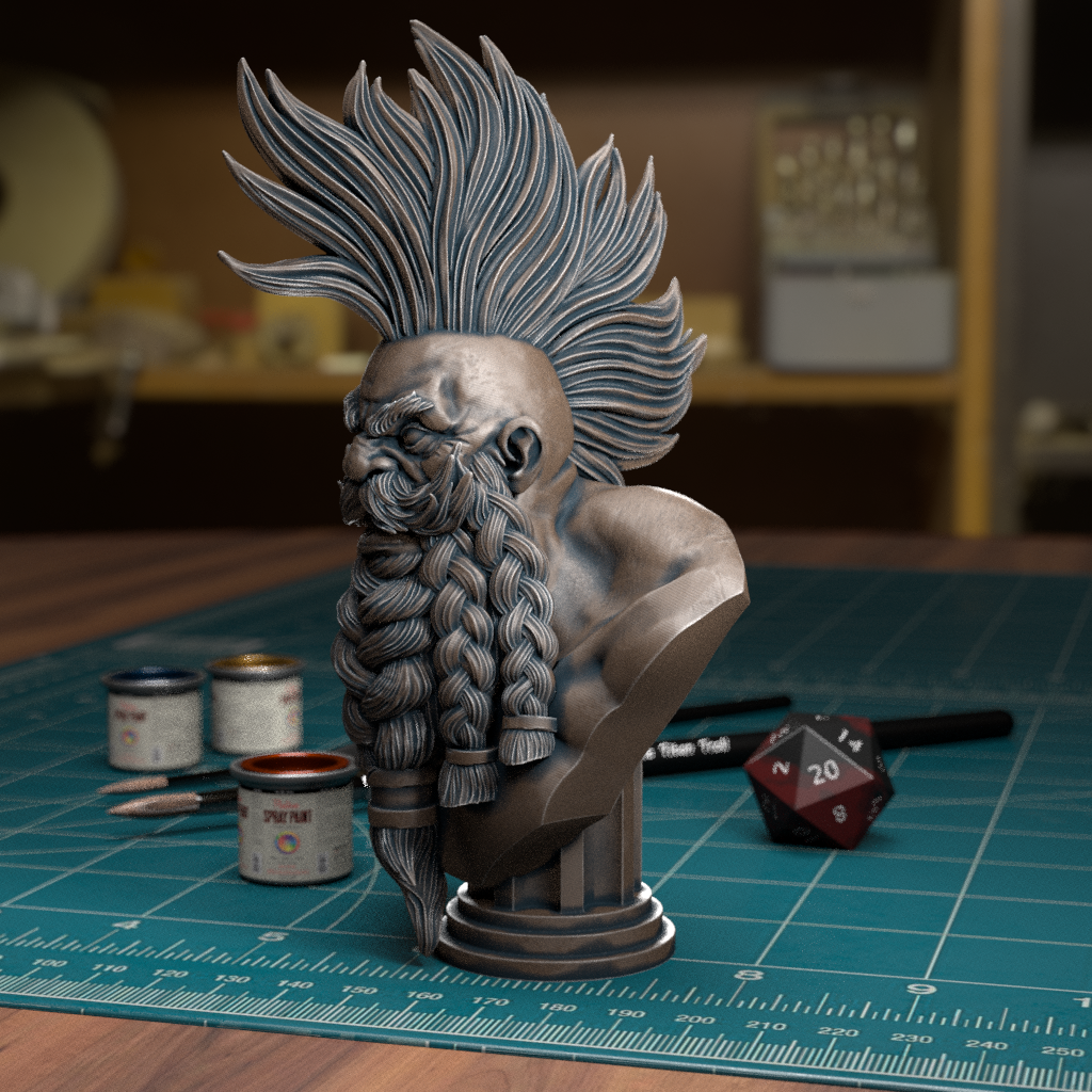 STL file Mohawk Dwarf [Pre-Supported] 👤 ・3D printing idea to download・Cults