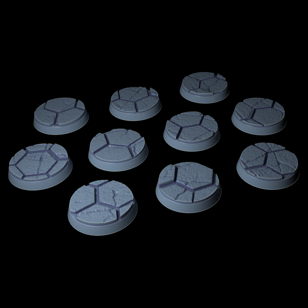 ⚔ Hex Tile Bases (25mm & 32mm)・Free 3D File for 3D printing・Cults
