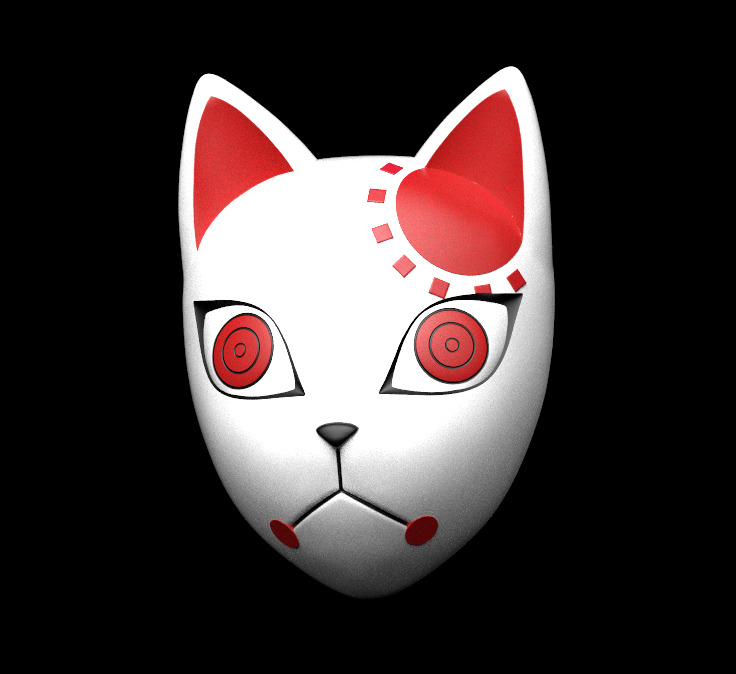 💍 TANJIRO MASK DEMON SLAYER V2・ STL File for ・Cults