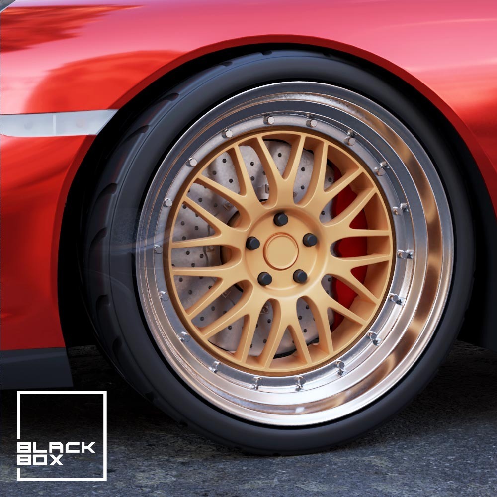 🛞 LM Style wheel set - Front and rear with tires for diecast and RC・ 3D ...