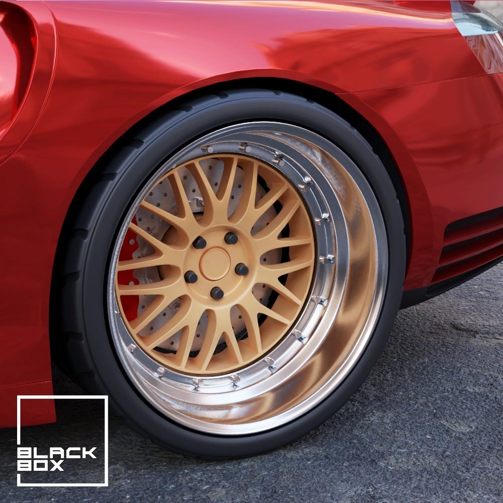 🛞 LM Style wheel set - Front and rear with tires for diecast and RC・ 3D ...