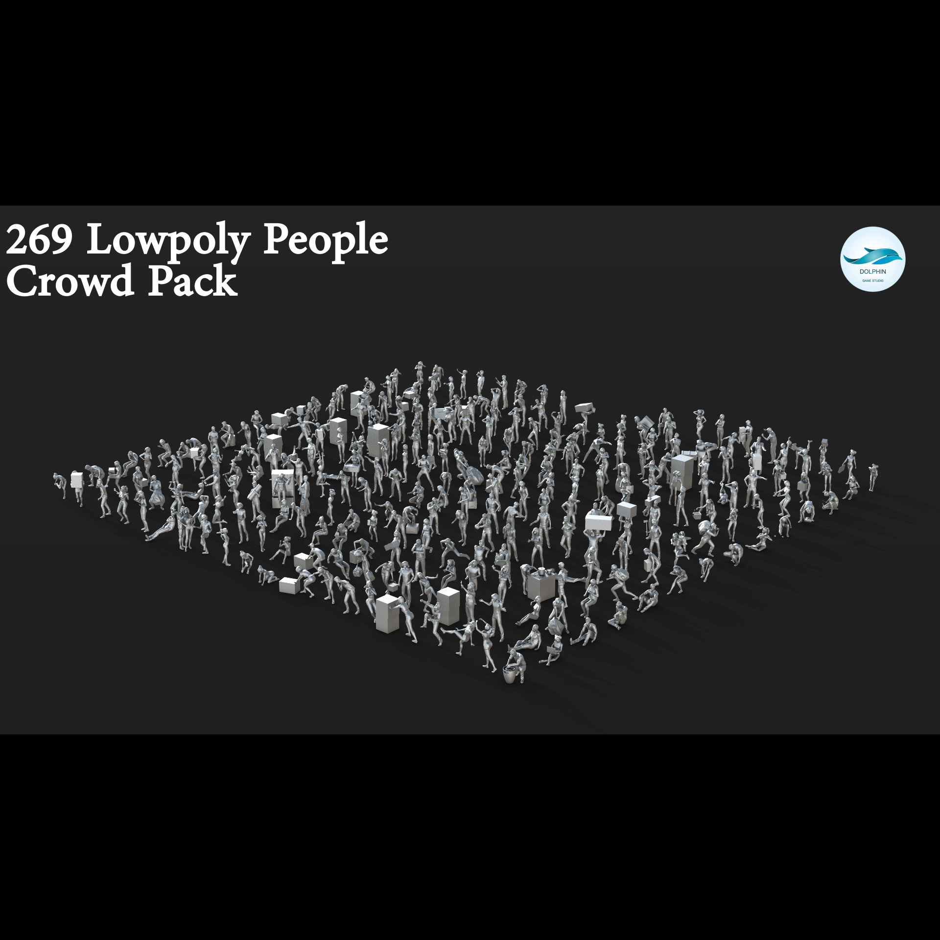 Crowd Pack 👩 269 People Crowd Pack Set-10・ 3D File for ・Cults