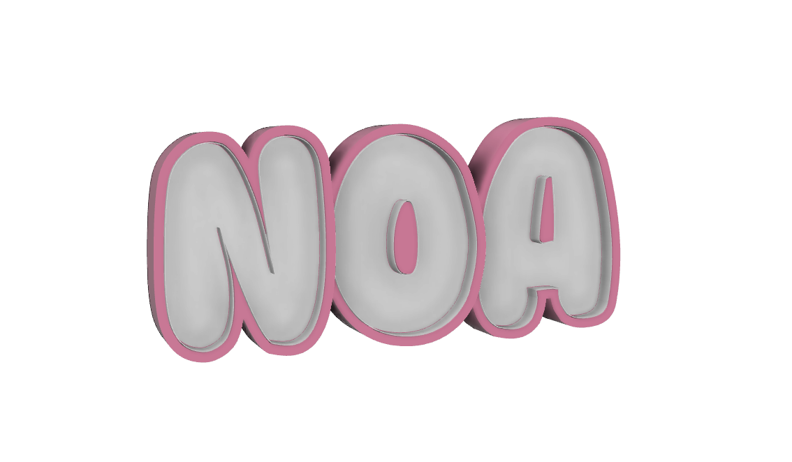 🎁 NOA NAME・Free STL File for 3D printing・Cults