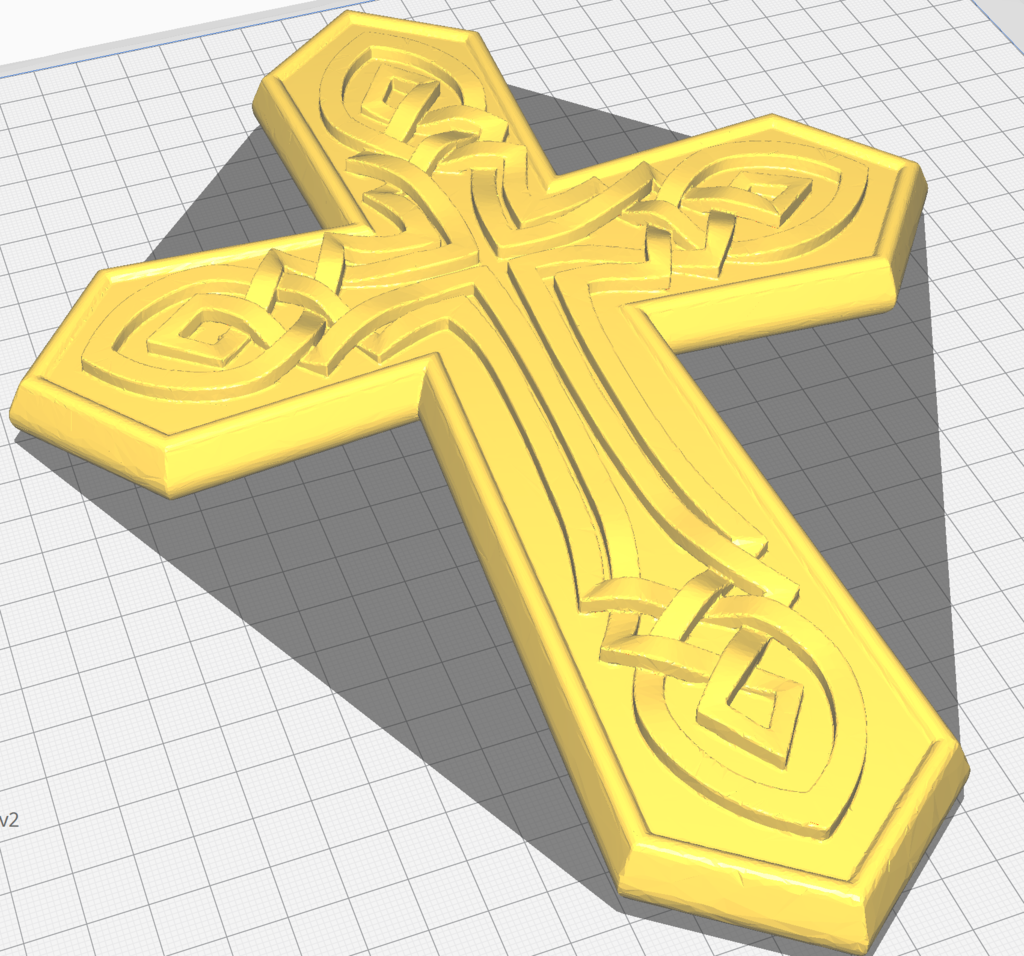 Overlapping Cross with Base・Free STL File for ・Cults