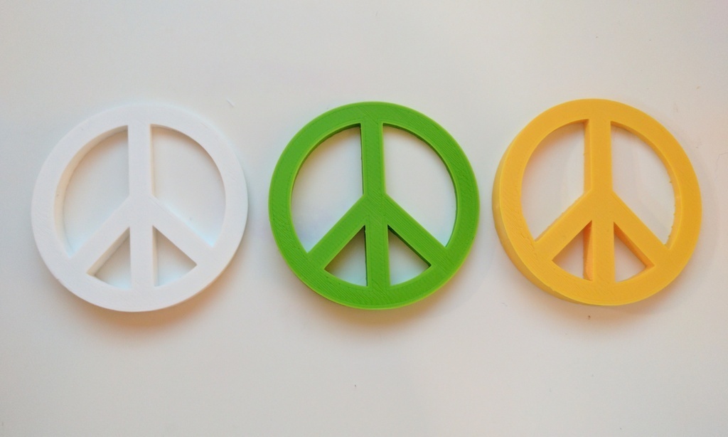 ☮️ Peace Symbol Angled・Free 3D File for ・Cults