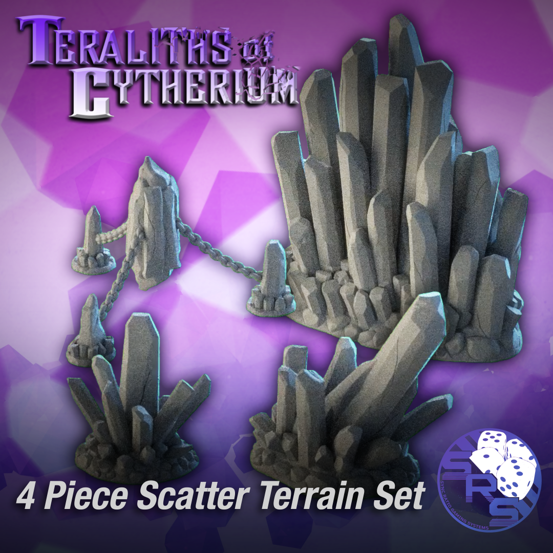 🔮 Crystal Scatter Terrain Set・ STL File for ・Cults