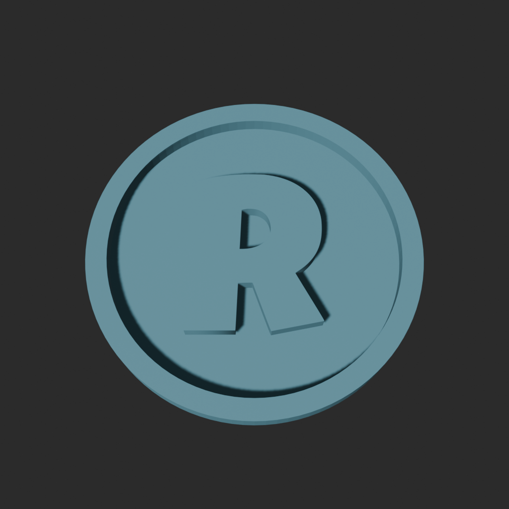 🎲 R Disc – 3D Printable Game Token・Free 3D File for 3D printing・Cults