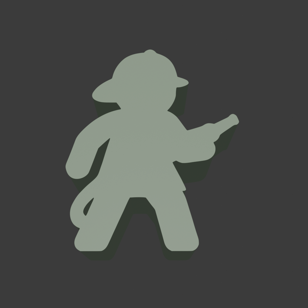 Token Fireman 🚒 Fireman Meeple Silhouette – 3D Printable Game Token・ STL File for 3D ...