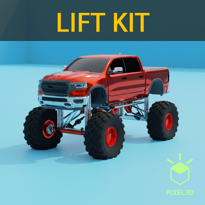 3d Printed Hot Wheels Lifted Truck LIFT KIT 13jun -3 (monster)