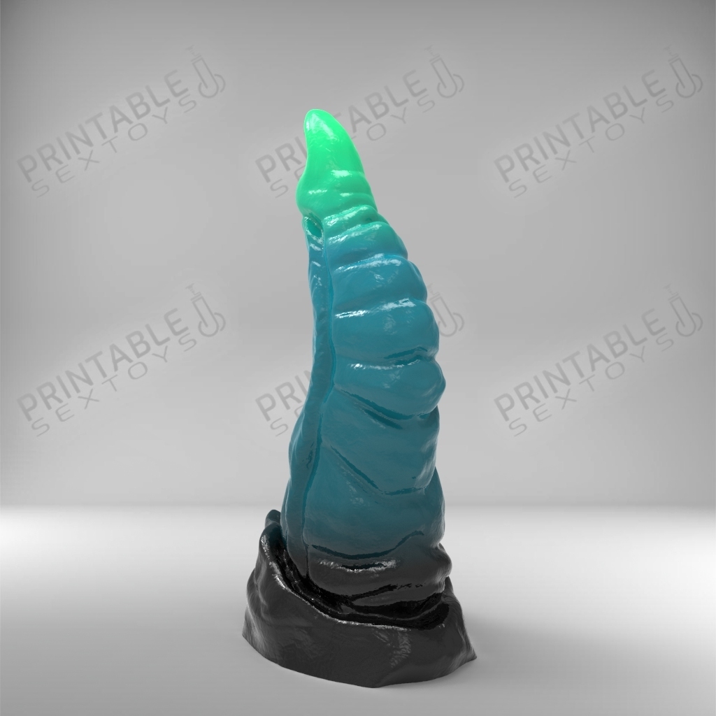 Anal/Vaginal Dildo - The Emerald Dragon's Tail STL File for Cults Anal/Vaginal Dildo - The Emerald Dragon's Tail STL File for Cults
