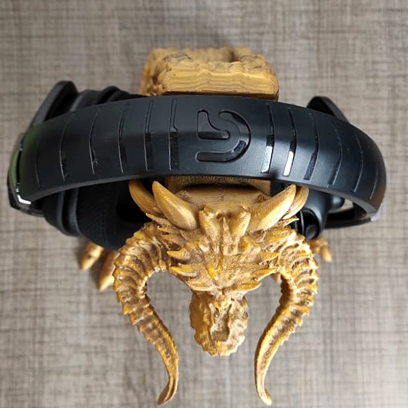 STL file Headphone Holder Dragon 3D print model 🎧 (OBJ)・3D print design ...